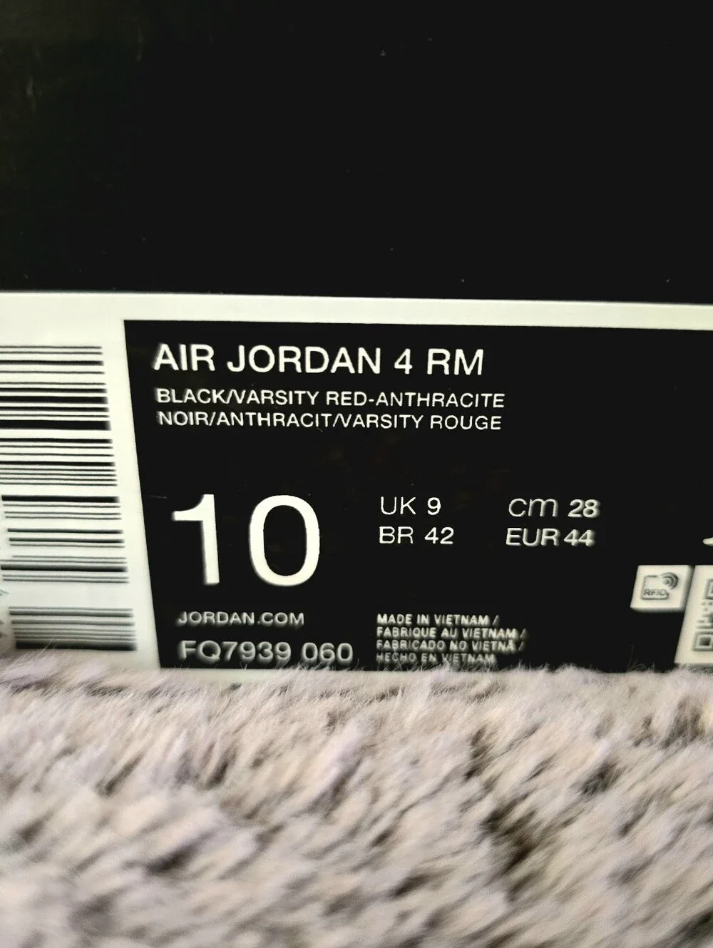 Air Jordan 4 RM Reimagined Black Varsity Red